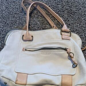 American White and Pink Shoulder Bag